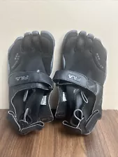 Fila EZ-SLIDE Skeleton Toe River Shoes Men’s 7 Women’s 9 Boat Beach Shoes Black