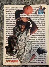 Converse Print Ad Larry Johnson 1991 Magazine Aero-Glide Shoes GRANDMAMA