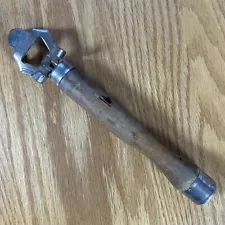 Vintage Can Opener Large Commercial Industrial Kitchen Wood Handle