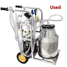 Used 110V 25L Electric Oil-free Vacuum Pump Milking Machine for Cows and Goats