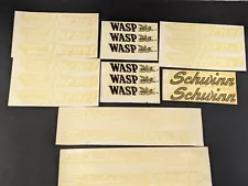 Schwinn Lot of Various Hornet, Wasp Original Water Transfer Decals Vintage