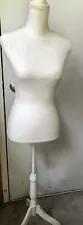 Female Model Dress Form Mannequin Torso Manikin w/Height Wooden Tripod Stand