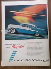 1955 Oldsmobile Super 88 Holiday Coupe Ad Express Yourself with flying Colors