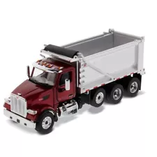 Diecast Masters 71077 Peterbilt 567 Tri-Axle Dump Truck - Burgundy 1/50 MIB