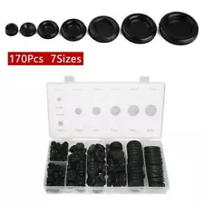 170Pcs Rubber Grommet Firewall Hole Plug Set Electrical Wire Gasket Kit For Sale (For: More than one vehicle)