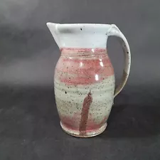 Vintage Minnesota Studio Art Pottery Pitcher Creamer Stoneware Signed JB