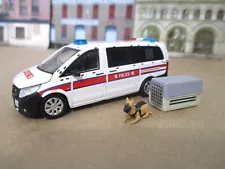 ERA Car Mercedes Benz Vito Hong Kong Police K9 Unit 1:64 Diecast w/Box & Dog