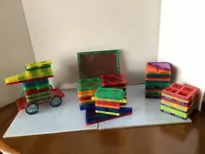 Plastic Building Tiles- 73 pieces. Picasso, boredom busters, Children Hub