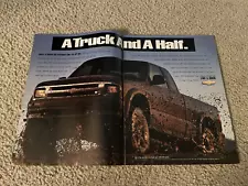 Vintage 1995 CHEVY ZR2 EXTENDED CAB 4x4 Pickup Truck Print Ad "TRUCK AND A HALF"