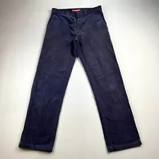 Supreme Pants Mens 30 Navy Blue Corduroy Chino Straight Leg Skater Cotton Casual