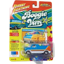 JOHNNY LIGHTNING JLSF020 A 1976 FORD ECONOLINE VAN BOOGIE 1/64 BLUE