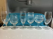 Set of 6 Ommegang Brewery Game of Thrones Beer Glasses Raven Valar Snifter