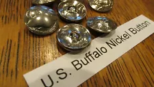 REAL BUFFALO NICKEL COIN BUTTONS / CONCHOS / SNAPS Indian Head Pennies GENUINE