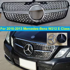 Front Grille For 2010-2013 Mercedes-Benz W212 E Class E350 E550 Diamond Chrome (For: 2010 Mercedes-Benz E350)