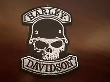 Harley Davidson Motorcycle Skull Patch Vintage Factory Shirt Vest Jacket Badge