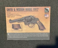 Smith & Wesson 1917 Revolver .45 Gun Photo Card/Ad. + Decal