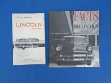 Vintage 1954 Lincoln Car Manual & 1954 Showroom Brochure Cosmopolitan Capri