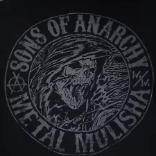 Metal Mulisha x Sons of Anarchy Jacket Men XL Black Full Zip Hoodie Skull Biker