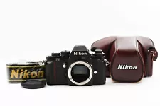 Nikon F3 Eye Level 35mm SLR Film Camera Black Body w/ Genuine Strap [EXC+++++]