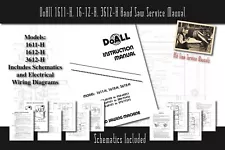 DoAll 1611-H, 1612-H, 3612-H Band Saw Owners Service Manual Parts List