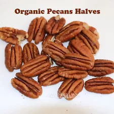 ORGANIC PECANS HALVES Raw no shell Bulk DELICIOUS !