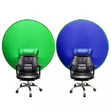 Green & Blue Screen 30" Backdrop Collapsible Round Background For Chair Studio