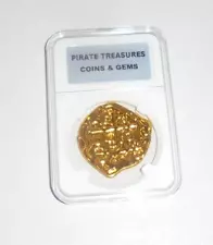 Spanish Pirate Treasure Novelty Gold Coin Doubloon Escudo Token Cob Mardi Gras X