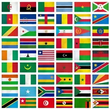 Set of 54 African Countries Flags 3x5ft Flags of Africa Set