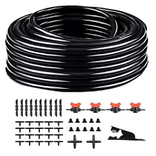 Drip Irrigation Kit, 1/4 Inch Polyethylene Distribution Pipe 98FT