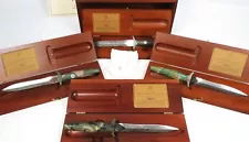 Lot 4 Gerber Vietnam Tribute 1911 Knife Military Service Collection Set w/Case