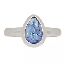 Natural Tanzanite - Tanzania 925 Sterling Silver Ring Jewelry s.8 CR24973