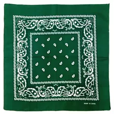 Bandana 100 Cotton Paisley Print Double-Sided Scarf Head Neck Face Mask 22"X22"