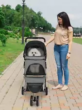 3 Wheel Stroller Pet Jogger Stroller For Medium pet Folding Lightweight