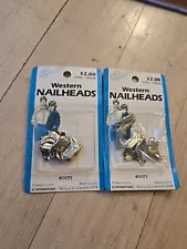 2 Pack Vintage EZ International Western Nailheads decor for clothing, Boots