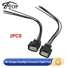 2x HID Halogen Headlight Connector Pigtail Plug Fit For 2013+ Escape Taurus F150