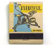 Vtg Matchbook Ad Exercycle Exercise Bike Machine NYC Headquarters UNSTRUCK FULL