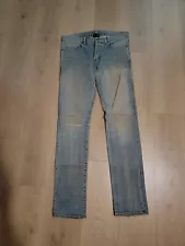 New ListingSaint Laurent jeans denim acid wash 34” mens authentic Yves Leather Button Pants