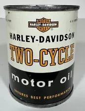 Rare Harley-Davidson Two-Cycle Motor Oil 1/2 Pint Can / Unopened / Pre-Luxe