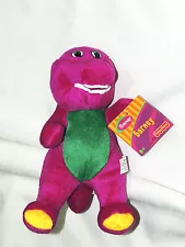 NEW~BARNEY THE PURPLE DINOSAUR PLUSH DOLL 7-1/2" TALL