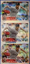 2023 Topps Chrome Chris Sales #131 3-Card Lot 2 Prism/1 X-Factor Boston Red Sox