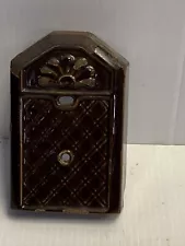 Genuine Vintage Vermont Castings Resolute Brown Enamel Thermostat Cover