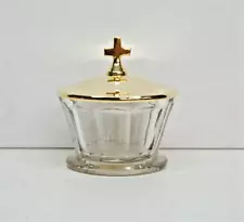 Gold Plated Lid on Glass Ablution Cup for your Church Altar - 12b