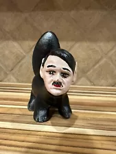 Adolph Hitler Skunk Cast Iron Vintage Paperweight Door Stop Hand Painted Germany