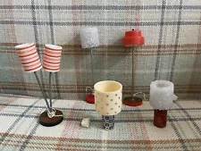 Vintage Lundby dollhouse floor and table lamps