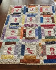 Hand made Ragdoll Quilt, 41x31”, Crib or Lap Blanket size, Very Nicely Done 2016