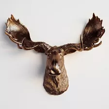 M0909 Moose Head Wall Mount, Bronze