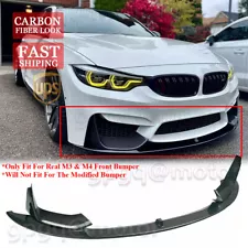 For BMW F80 M3 F82 F83 M4 15-20 MP Style Carbon Fiber Front Bumper Lip Splitter