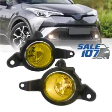 For 2018-2019 Toyota C-HR CHR Bumper Fog Light Yellow Wiring+Switch Left+Right