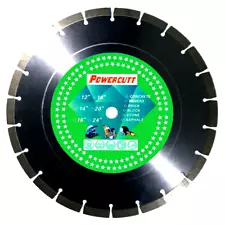 14" All Purpose 12.9MM SEG Diamond Blade- Concrete Brick Block Asphalt-POWERCUTT