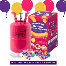 GreatWhip Helium Tank Balloon Kit 7L (30 Balloons) for Party Wedding Decoration